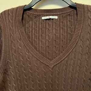 Tommy Hilfiger Brown Cable Knit Sweater